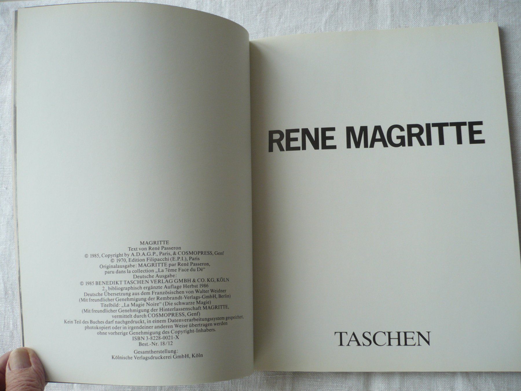 Livres: RENE MAGRITTE, Text René Passeron – D'occasion à Zürich par saltandpepper008 1