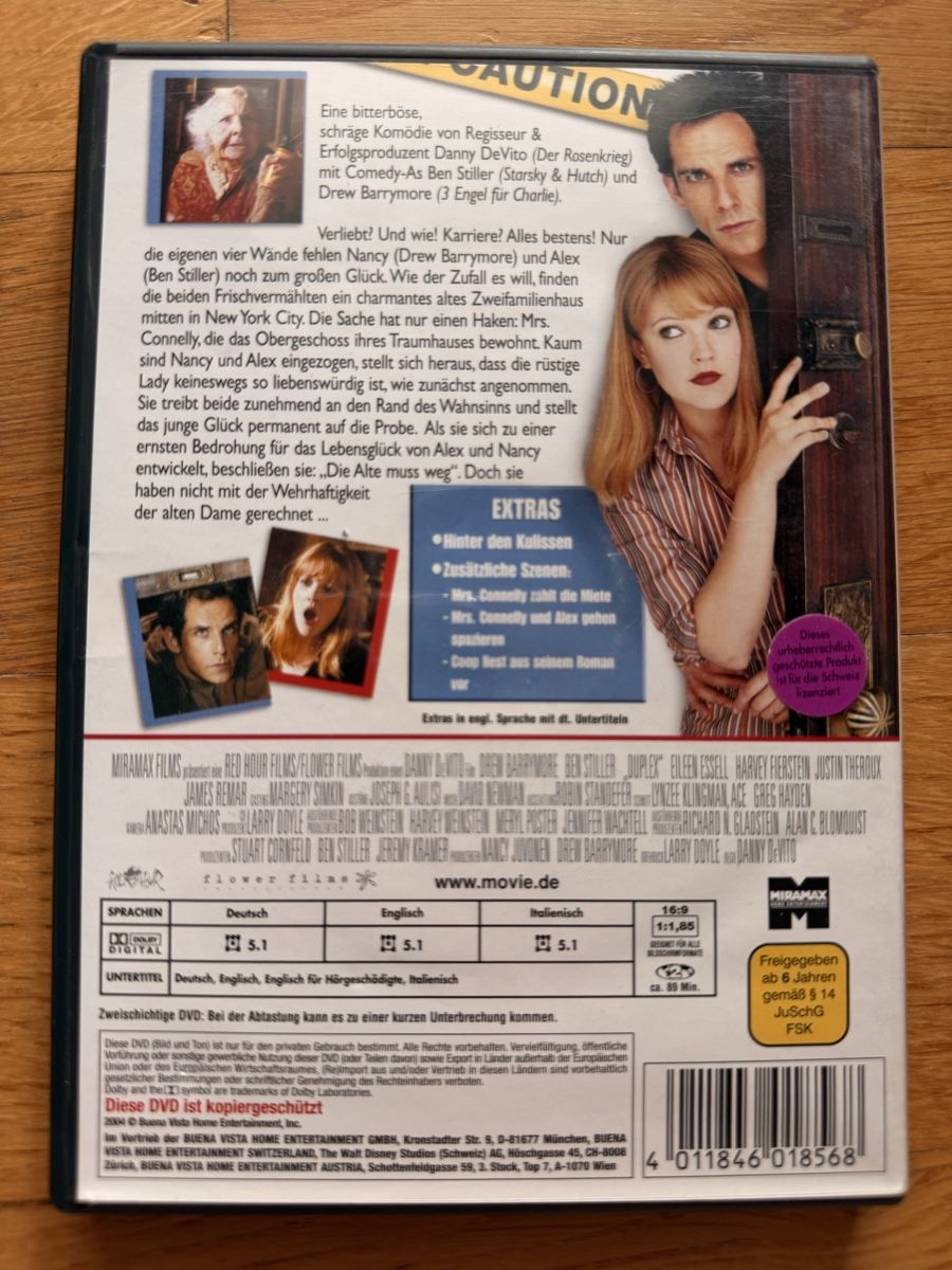 Tutti i DVDs: Der Appartement Schreck - DVD mit Ben Stiller – Usato da Kölliken venduto da nerdorado 1