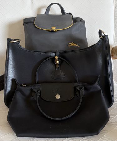 Longchamp Taschen Set Leder Nylon Top Zustand 