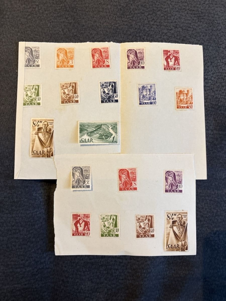 Alle Briefmarken: Timbres Saar variété de valeurs état  – Gebraucht aus Carouge GE von irma016