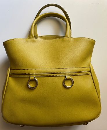 1970s Vintage Chartreuse Hand Bag very roomy