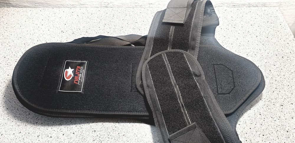 Lumber Weste Protektor MDM Biker Lumber Weste Mit Rückenprotektor - Leichte Sommerweste Im Holzfäller-Look, Baumwolle/Polyester 2 Innentaschen