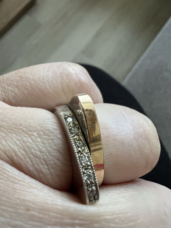 Ring Silber 950 und Gold 18k vergoldet (mit Gravur) (Gebraucht) in ...