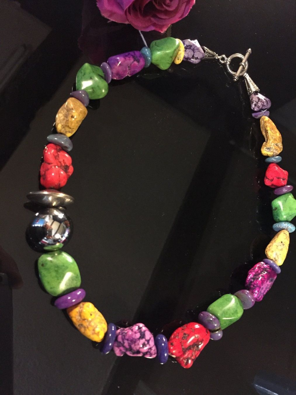 Catenine: Unique Collier / Kette aus Magnesit – Nuovo (secondo la descrizione) da Schaffhausen venduto da uniqueketten 2