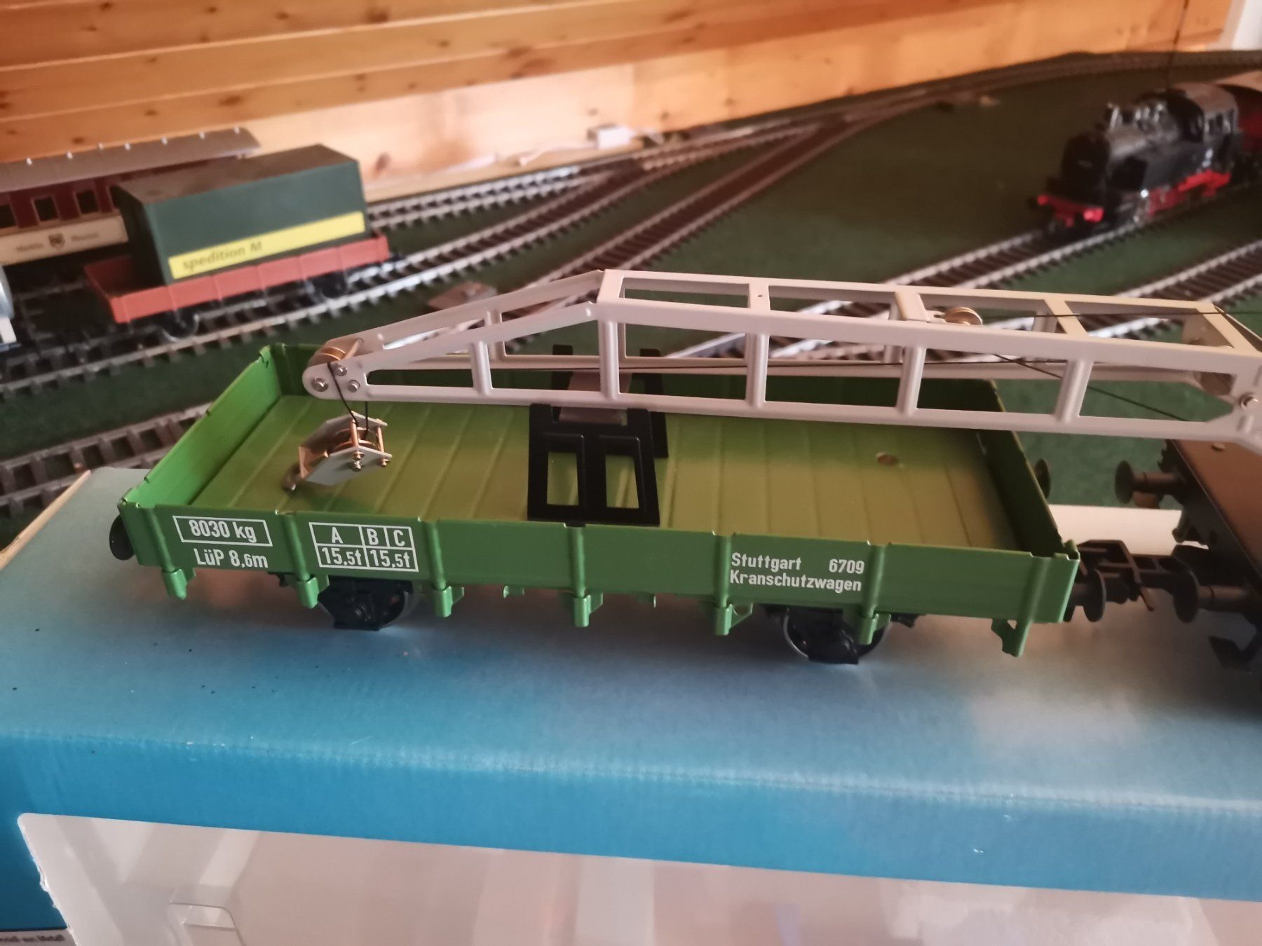 Märklin Modellini di ferrovie: Spur 1 Kranwagen 54991 – Usato da Seftigen venduto da Pluto08 2