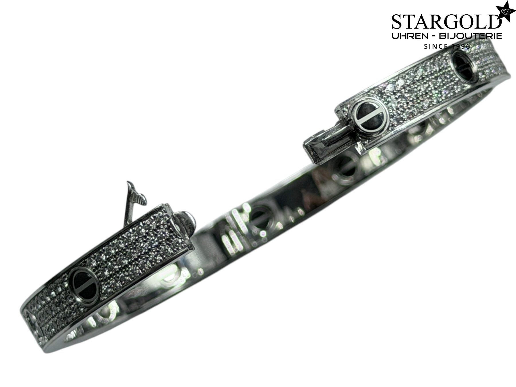 Cartier Bracciali & Braccialetti: Cartier LOVE bracelet, classic model, paved, ceramic – Usato da Zürich venduto da Stargold-Uhren 3
