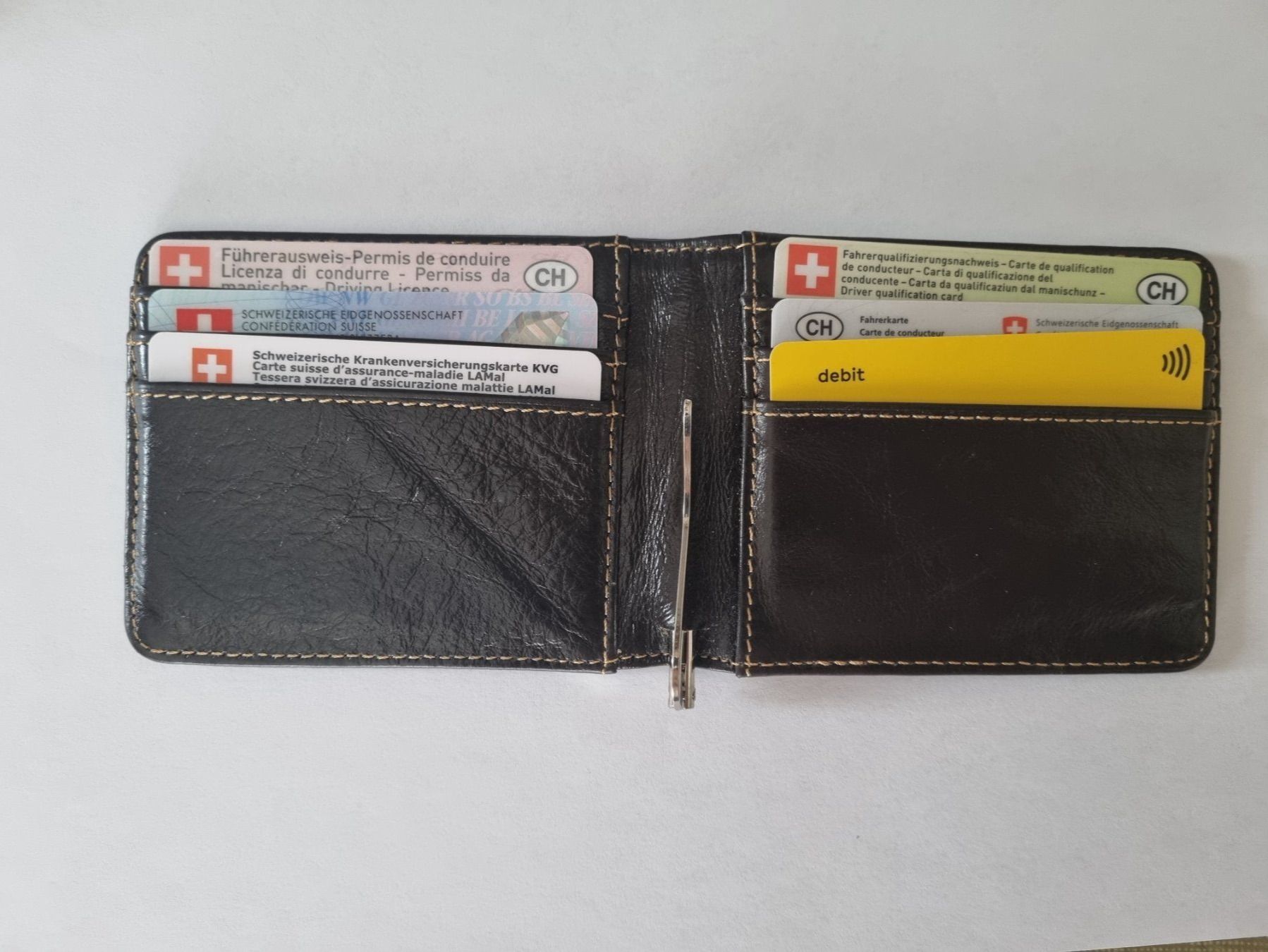 Portafogli: Aus echtem Leder, dünne Brieftasche – Nuovo e nell'imballaggio originale da Zürich venduto da Sarameier 1