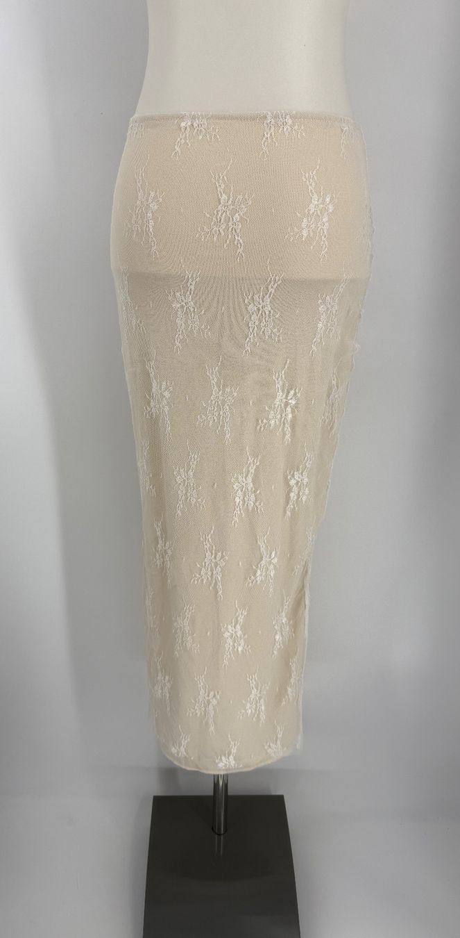 Gonne: Sommer Set: Maxirock und Top, Beige Spitze, Gr. S – Usato da Auenstein venduto da moin. 6