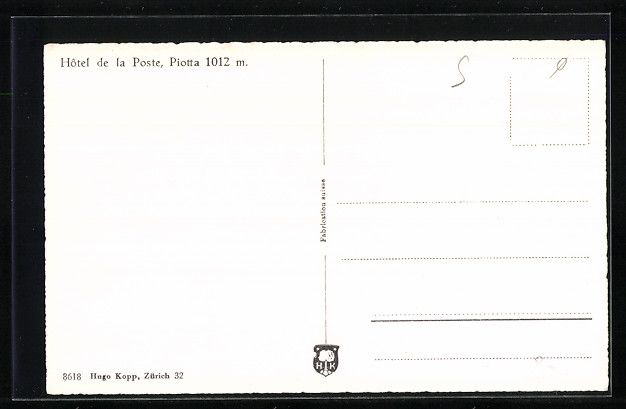 Cartoline postali: AK Piotta, Hotel de la Poste – Usato da Berlin venduto da bartko-reher 1