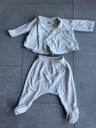 Petit Bateau Baby Set, Size 3M, Grey, Newborn Outfit!