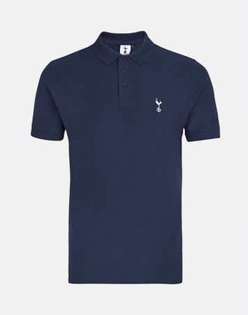 Tottenham Spurs Herren Polo Shirt Navy Piqué Baumwolle Gr. M