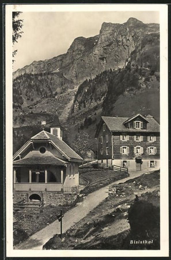 Cartoline postali: Bisisthal, Kapelle, um 1930 – Usato da Frauenfeld venduto da POML