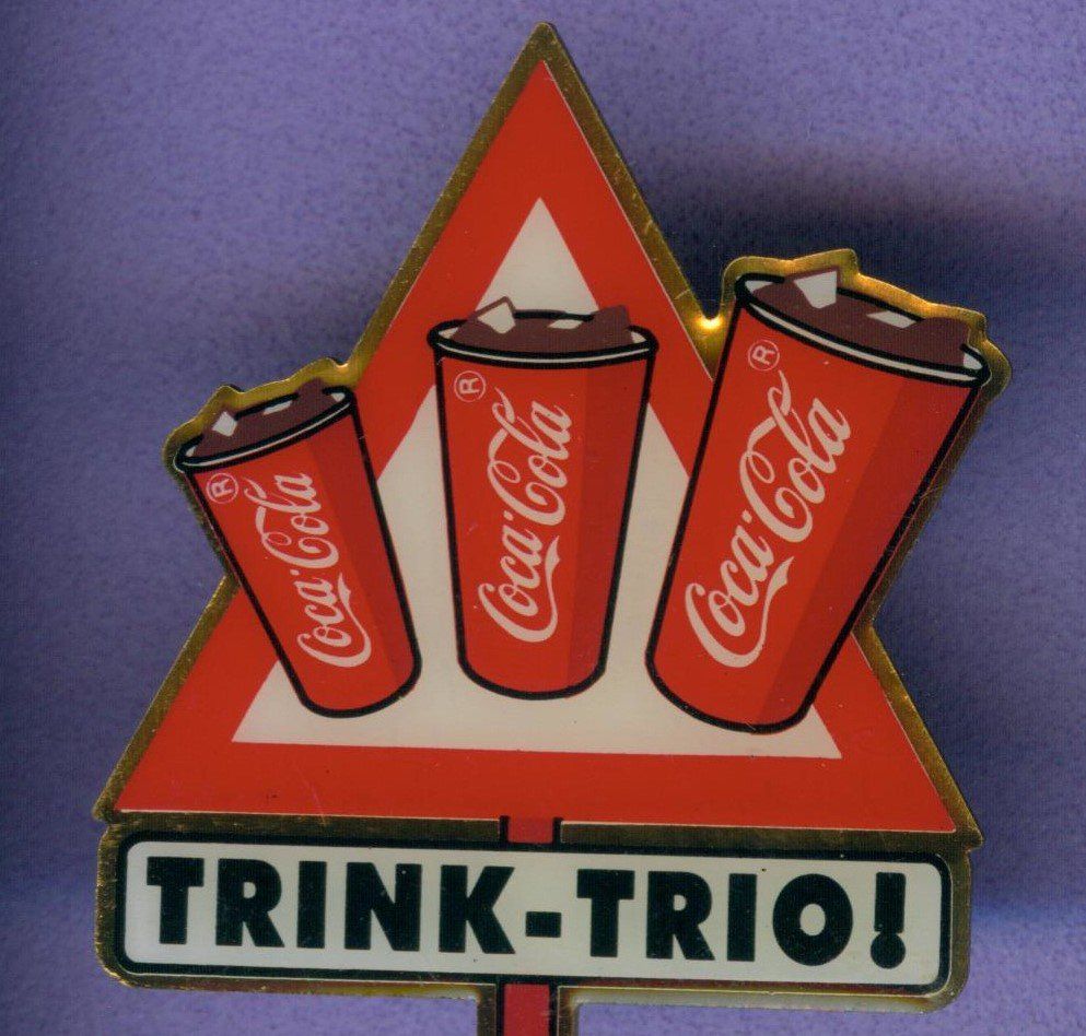 Coca-Cola Placchette & Badge: Coca Cola  TRINK - TRIO – Usato da Winterthur venduto da Sammleroase