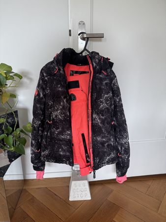 Superdry Snow Skijacke schwarz pink Grösse EU 38/S