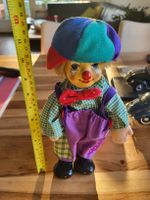 Vintage Clown Puppe, Porzellan, Sammlerstück, Rarität