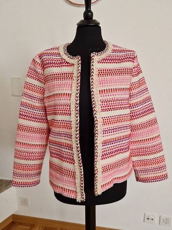 Kurze Jacke von Tom Tailor pink weiss Gr.40