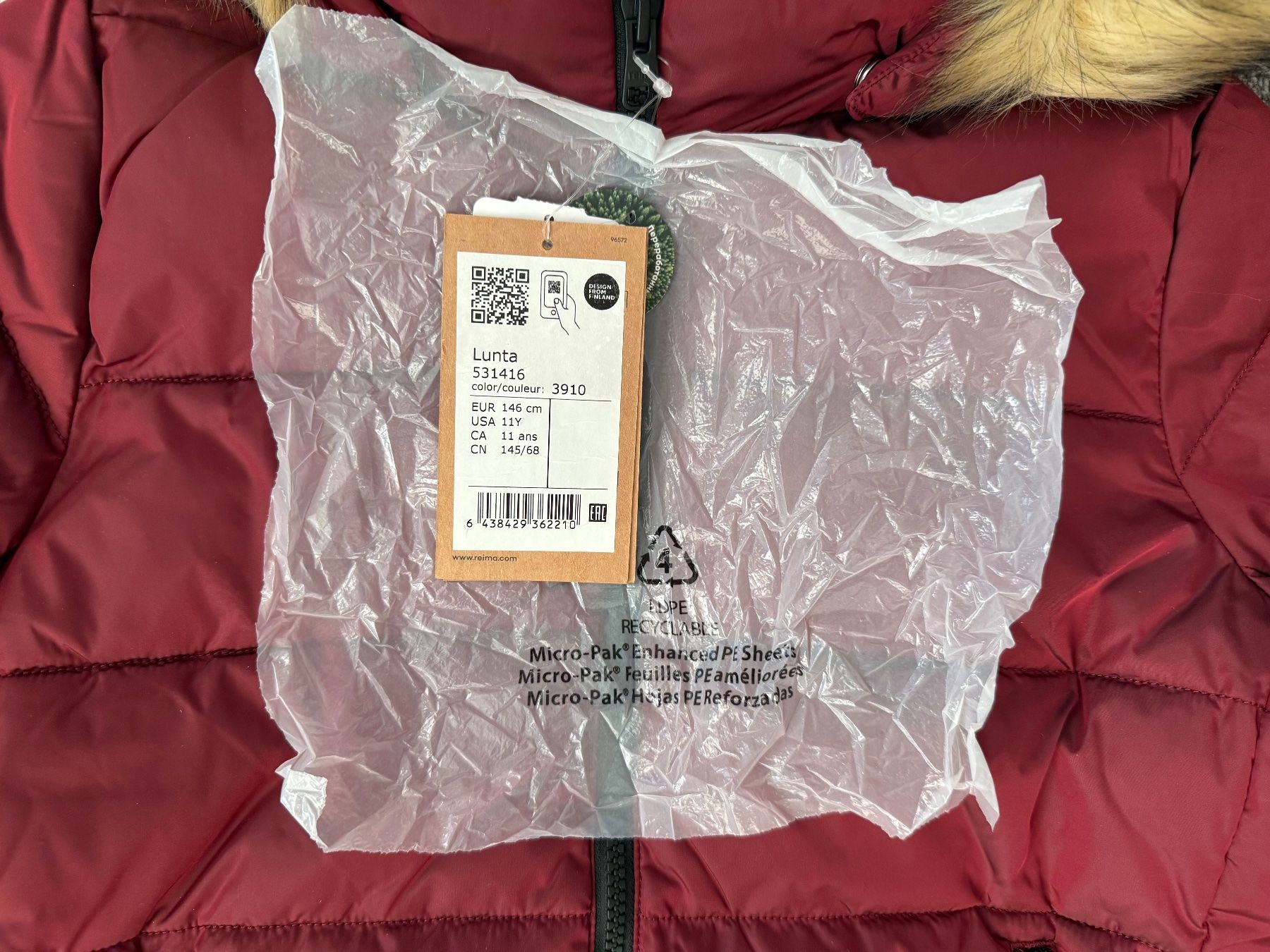 Reima Giacche & Cappotti: Winterjacke Wintermantel Reima Lunta Gr.146 – Nuovo e nell'imballaggio originale da Zürich venduto da makmakmak 4