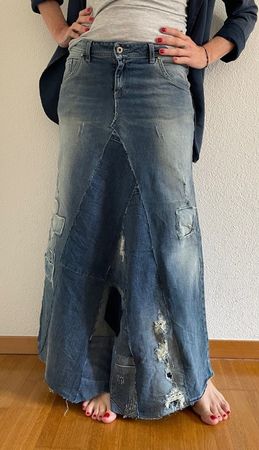 JUPE JEANS HANDMADE! M
