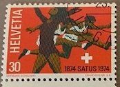 Sondermarke 100 Jahre Satus 1974 ET gest.