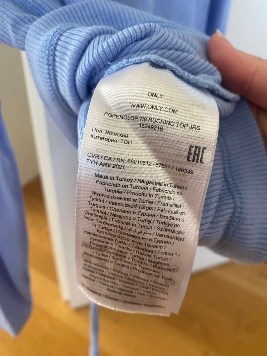 Only Pullover & Sweatshirts: langarmes Oberteil babyblau – Gebraucht aus Riedholz von lenibeni03 3