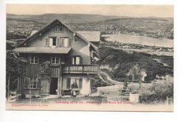 ZÜRICH Uetliberg Restaurant Felsenegg mit Blick auf Zürich