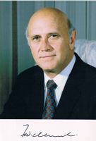Frederik Willem de Klerk 1936-2021 Autogramm Foto 10x15cm