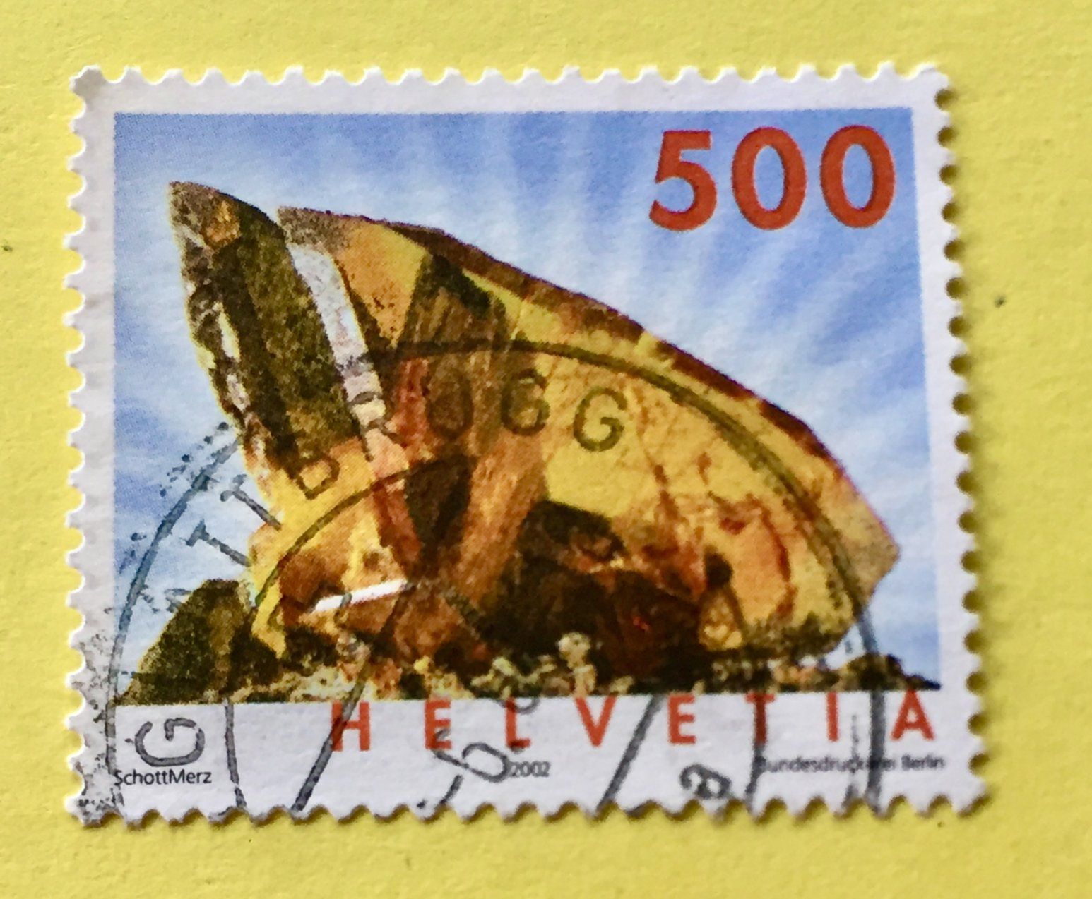 Tutti i francobolli: Nr.1066 Titanit GESTEMPELT 2002    – Usato da Aarau venduto da Billa007
