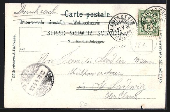 Ansichtskarten: Litho Mariastein, Ortsansicht, Hotel Kre – Gebraucht aus Berlin von bartko-reher 1