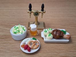Handmade Oktoberfest Essen Set, Schweinshaxe, Bier