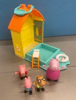 Peppa Pig kleines Schwimmbad Haus mit diversen Figuren