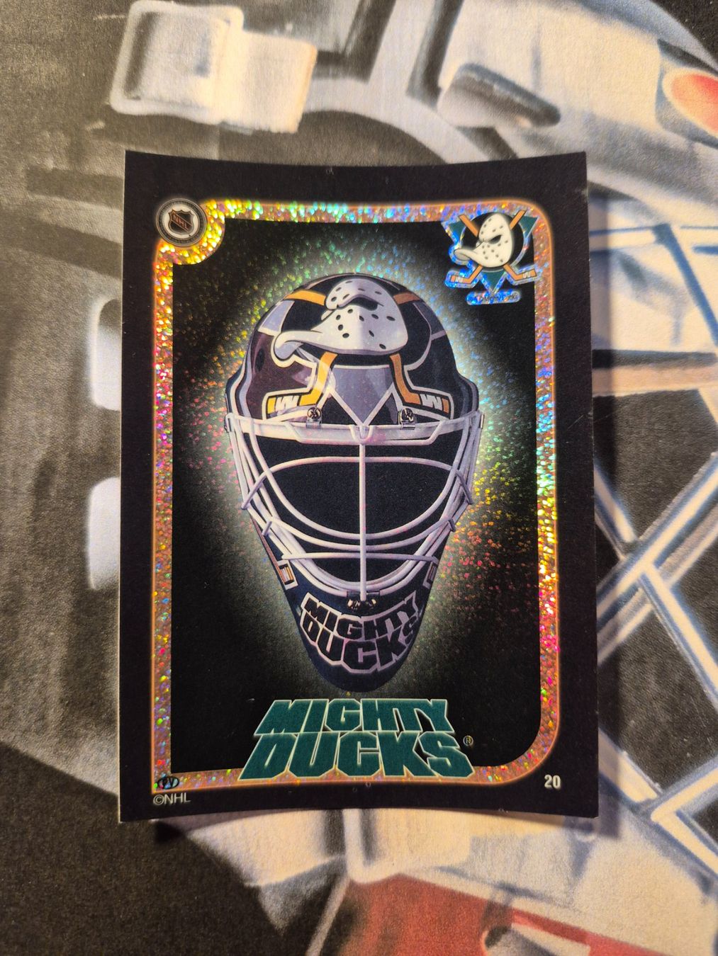 NHL Carte collezionabili: NHL Anaheim Mighty Ducks Helmet – Usato da Treiten venduto da Sauber73