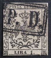 Modena MNr. 6I 1 Lira gestempelt