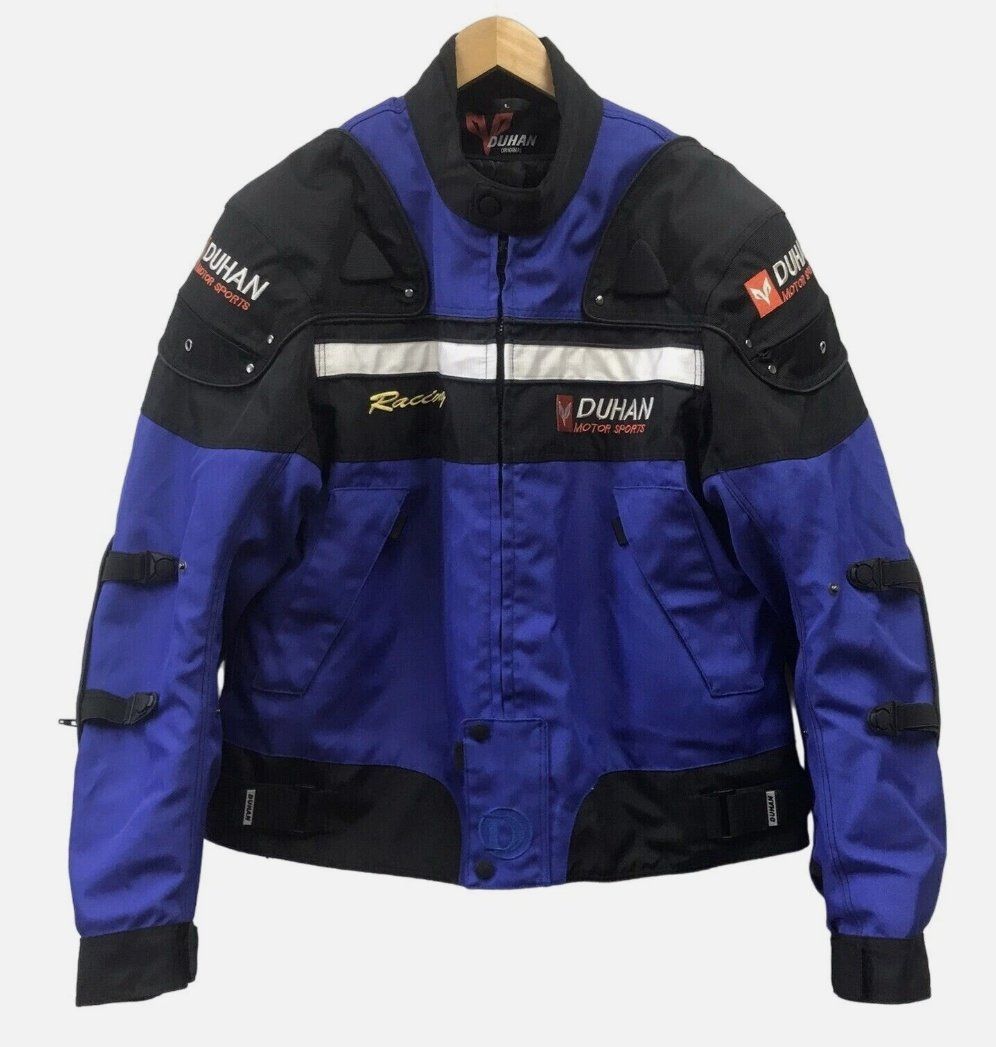 Jacken: Duhan Motorradjacke Gr.: L (blau) – Neu und originalverpackt aus Marthalen von PANAMA95