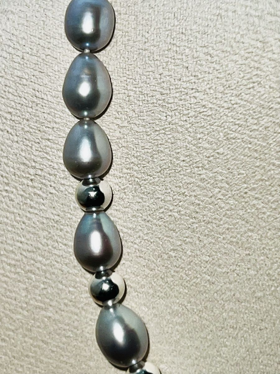 Edel Ketten: Perlenkette grau Silber 925 - 48 cm edel – Neu (gemäss Beschreibung) aus Basel von MarhiAliss68 3