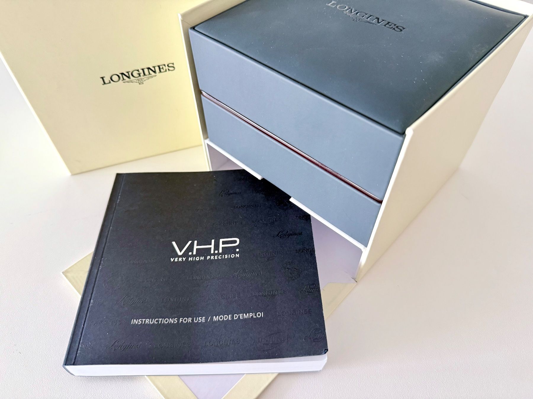 Longines Orologi: LONGINES original VHP watch box & outerbox + instructions – Nuovo (secondo la descrizione) da Mont-sur-Lausanne venduto da vmi_ym5l