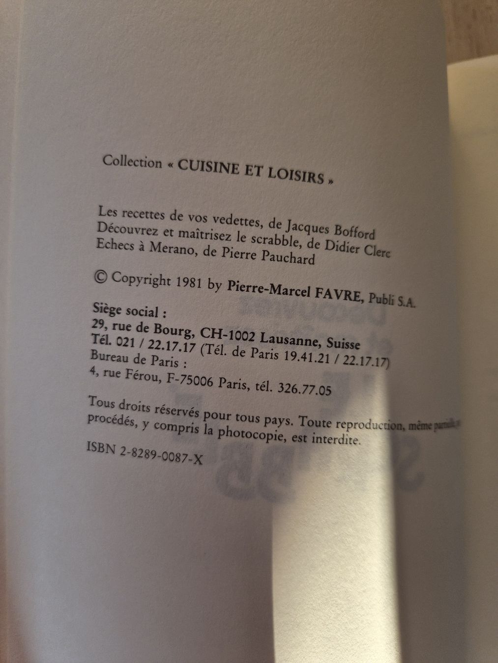 Libri: Livre Le Scrabble Didier Clerc 1982 État correct – Usato da La Joux FR venduto da car_ck96 1