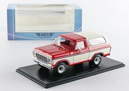 NEO – 46910 – Ford Bronco – 1978 – 1/43 Scale White/Red