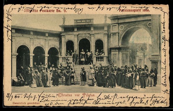 Cancelleria postale: Oberammergau, Passionsspiele 1900, Chris – Usato da Berlin venduto da bartko-reher