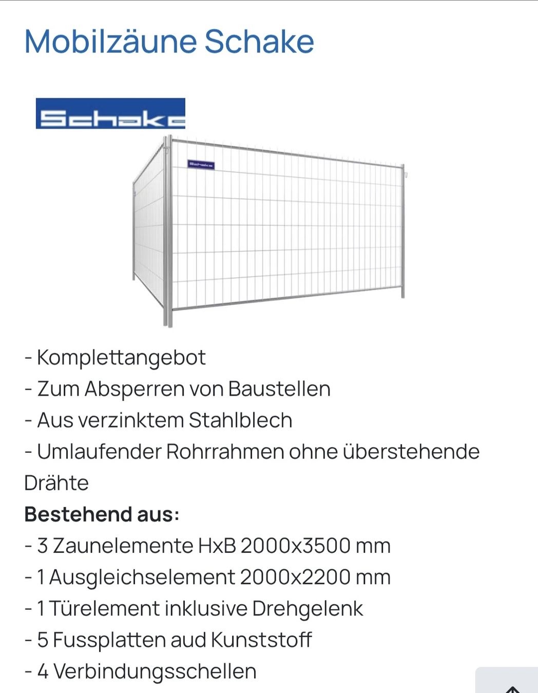 Zäune: Mobilzaun Schake – Gebraucht aus Gossau SG von urs_t8tx