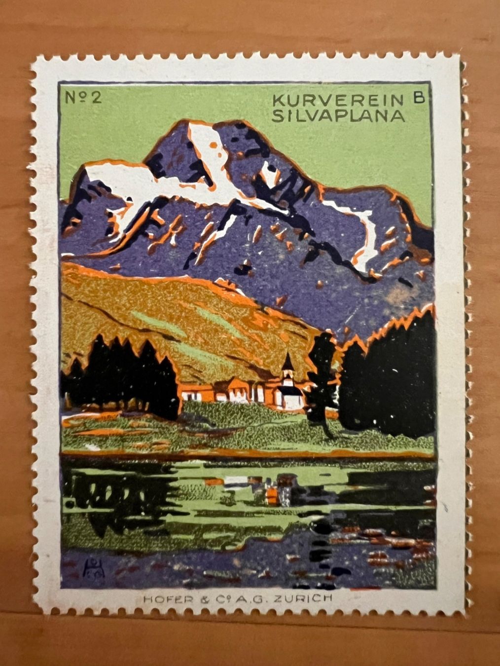 Sticker: Vignette / Werbemarke / Lithographie  SILVAPLANA, W. Burger – Usato da Zürich venduto da Andawe