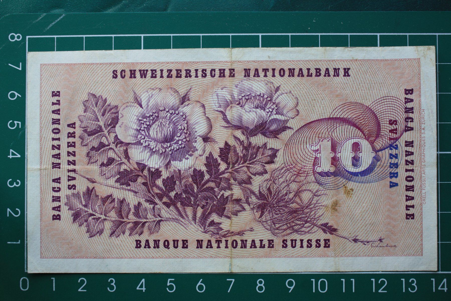 Banknoten: gottfried keller banknote 10 franken 1958 – Gebraucht aus Laupen BE von Gufi57 1