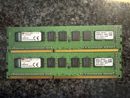 Kingston RAM 8GB (2x4GB) PC3-12800U DDR3 - Top Zustand!