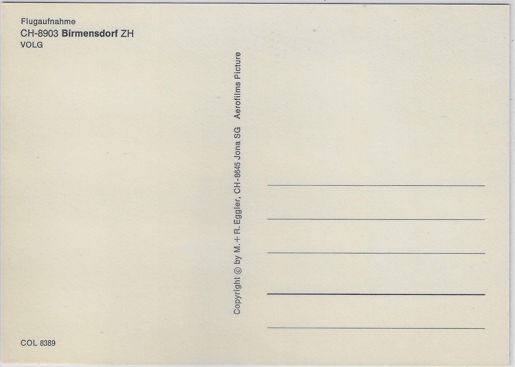 Cartoline postali: Flugaufnahme Birmensdorf ZH – Antico da Ettingen venduto da Kartenplanet 1
