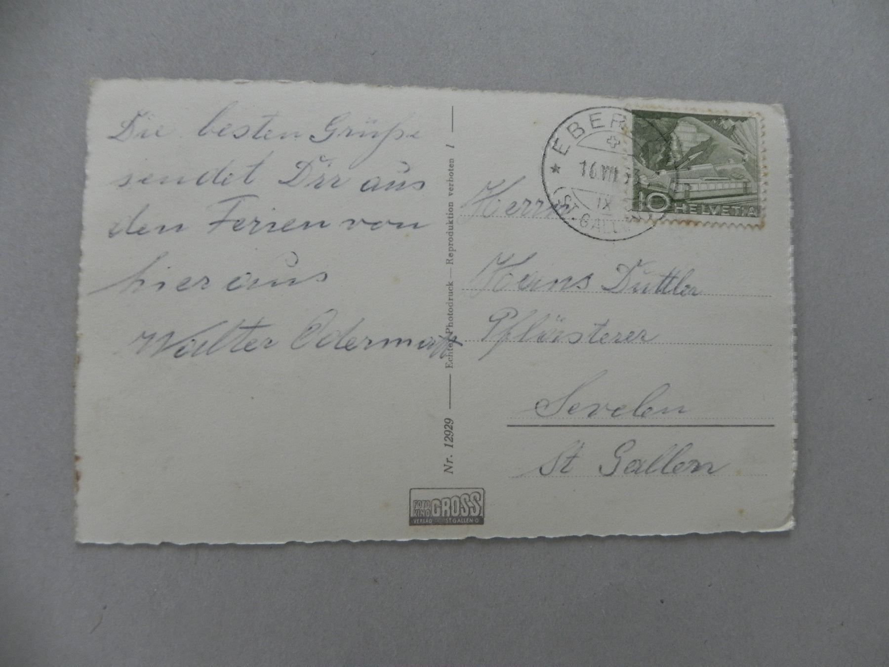 Cartoline postali: Ansichtskarte Ebersol bei Mogelsberg SG – Usato da Siebnen venduto da krimsie 1