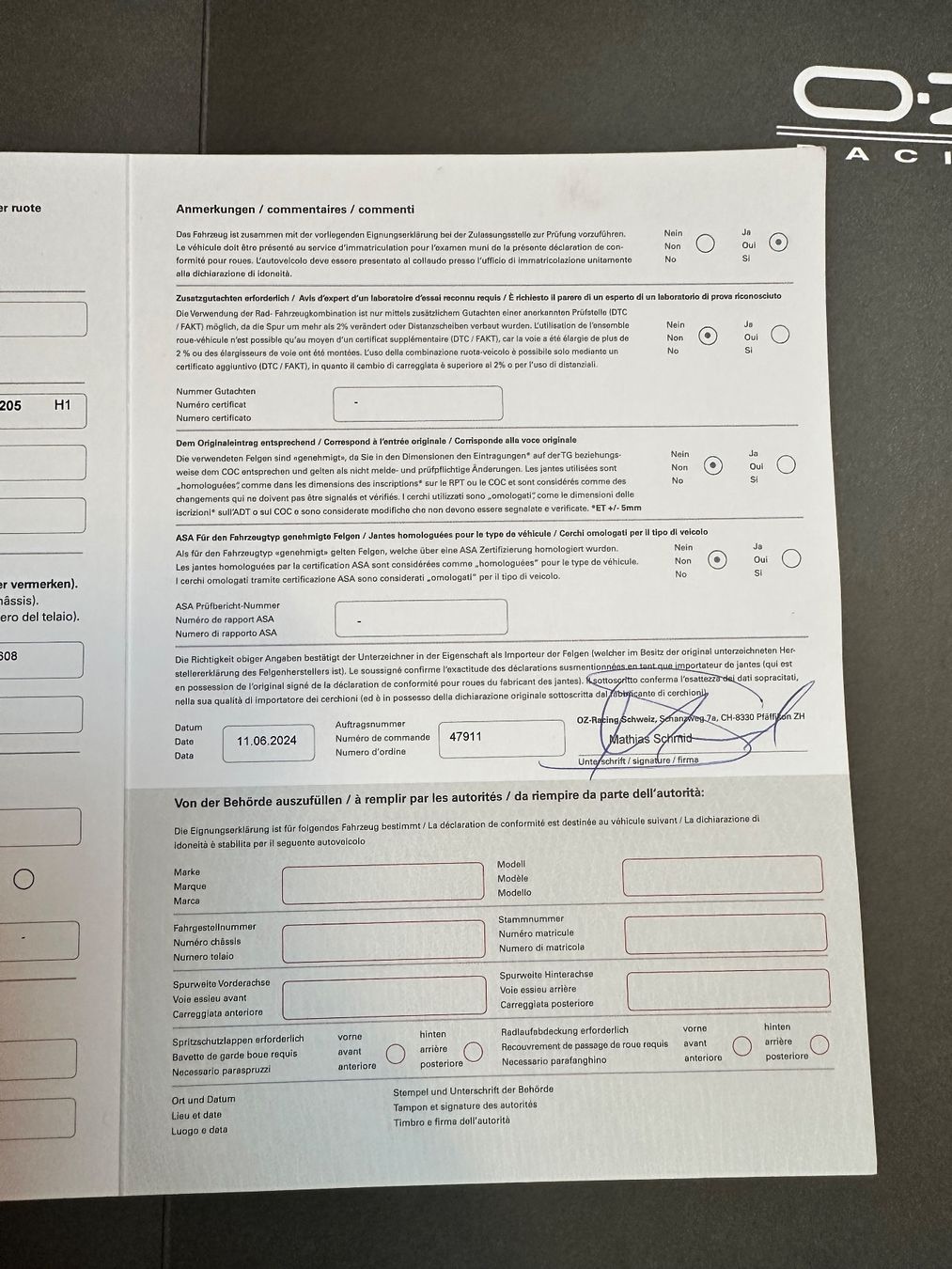 OZ Racing Cerchioni: OZ Felgen Komplett – Usato da Bütschwil venduto da nil_5hyx 9