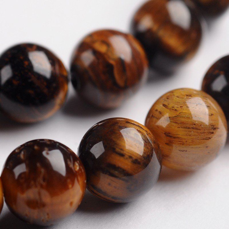 Pietre preziose: Tigerauge Perlen 6mm 1 Strang – Nuovo (secondo la descrizione) da Alpnachstad venduto da perlengaby