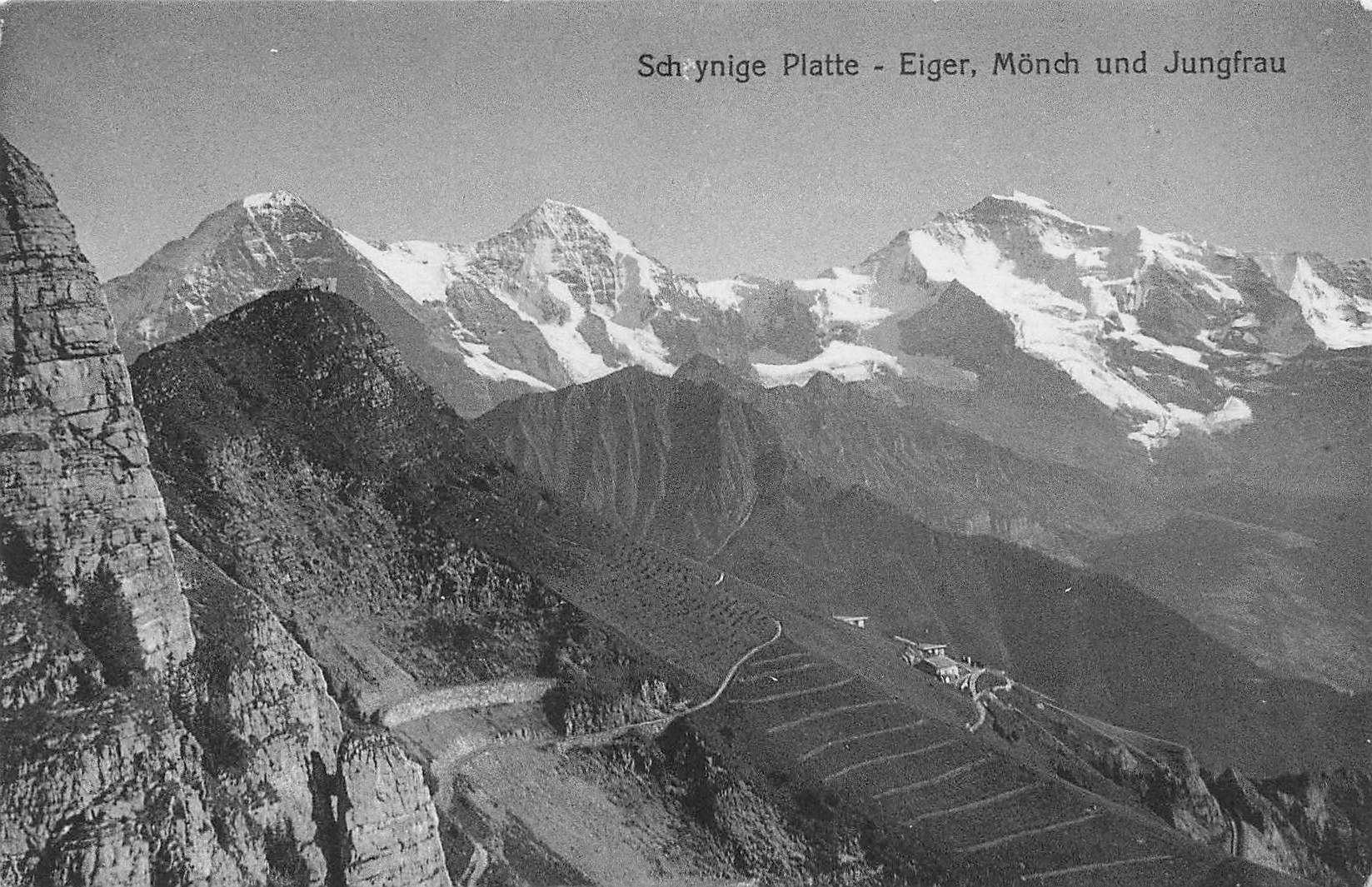 Cartoline postali: Sch ynig platte eiger Mönch und Jungfrau – Usato da Biasca venduto da Blenio71