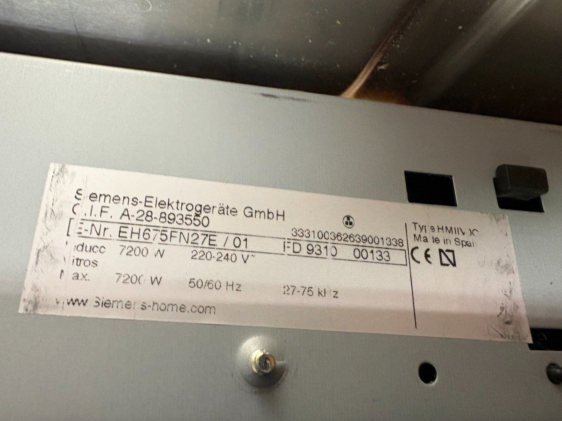 Siemens Cucine: Induktions- Glaskeramik Siemens EH675FN27E – Nuovo e nell'imballaggio originale da Rümlang venduto da gya_hx5x 1