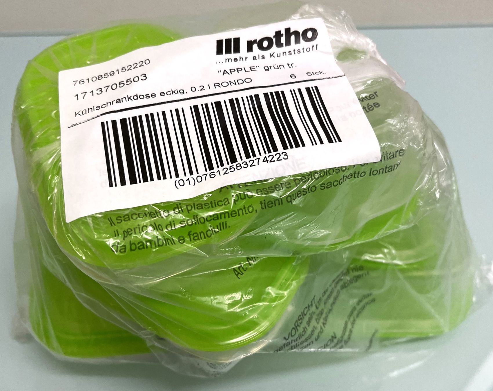 Rotho Contenitori & Simili: 6 x Kühlschrankdose eckig 0,2 l / RONDO – Nuovo e nell'imballaggio originale da Oftringen venduto da Vucki 2