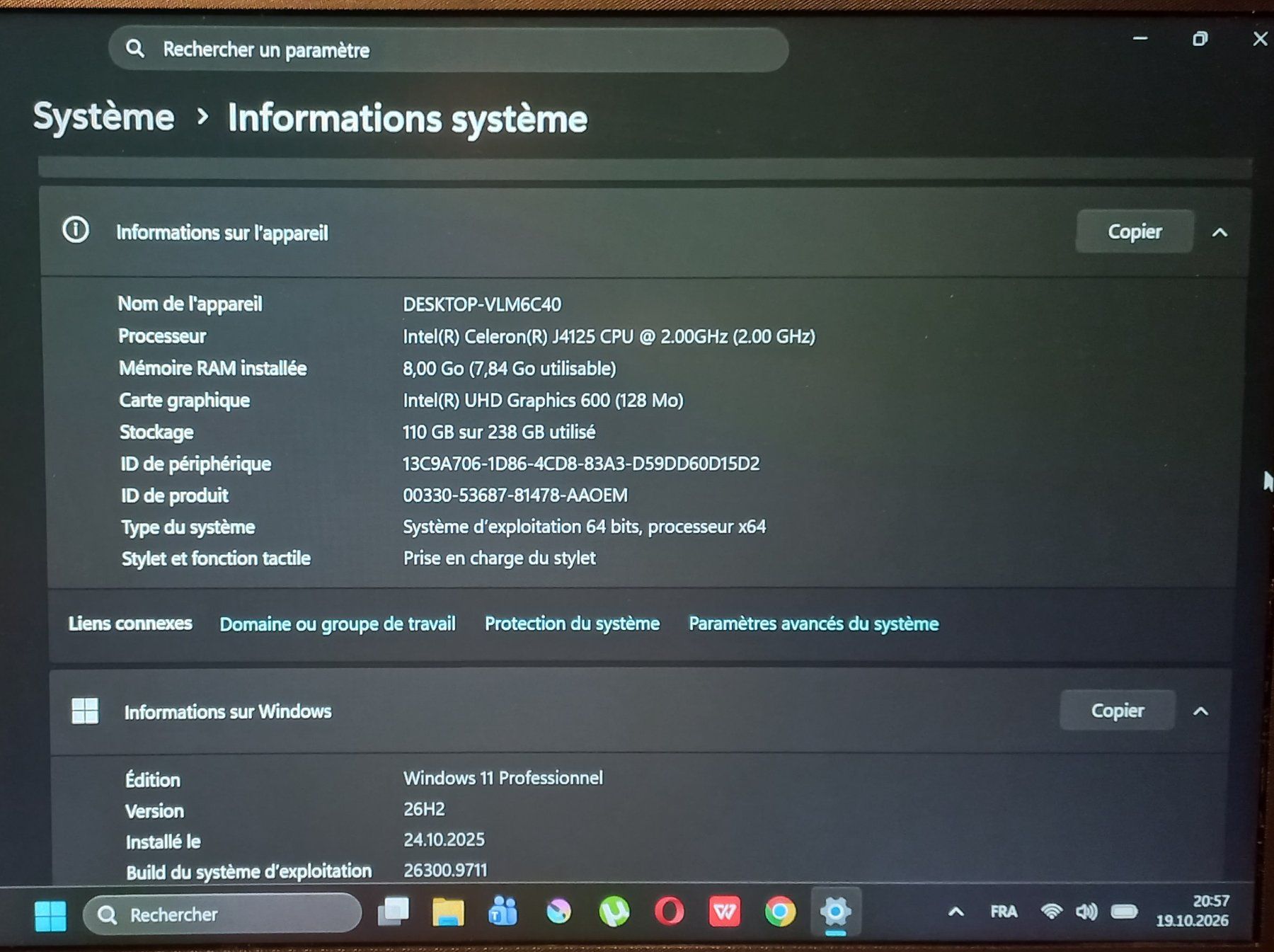 Notebook Windows 11/Linux, modèle XBook-3, 14